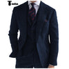 Tiavllya Tiavllya Formal 3 Piece Mens Suit Herringbone Notch Lapel Blazer (Blazer Vest+Pants)