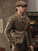 Tiavllya Tiavllya Formal 3 Piece Mens Suit Herringbone Notch Lapel Blazer (Blazer Vest+Pants)