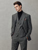Tiavllya Tiavllya Formal 3 Piece Mens Suit Herringbone Notch Lapel Blazer (Blazer Vest+Pants)