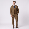 Tiavllya Tiavllya Formal 3 Pieces Men's Suit Flat Notch Lapel Tuxedos (Blazer+vest+Pants)