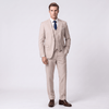 Tiavllya Tiavllya Formal 3 Pieces Men's Suit Flat Notch Lapel Tuxedos (Blazer+vest+Pants)