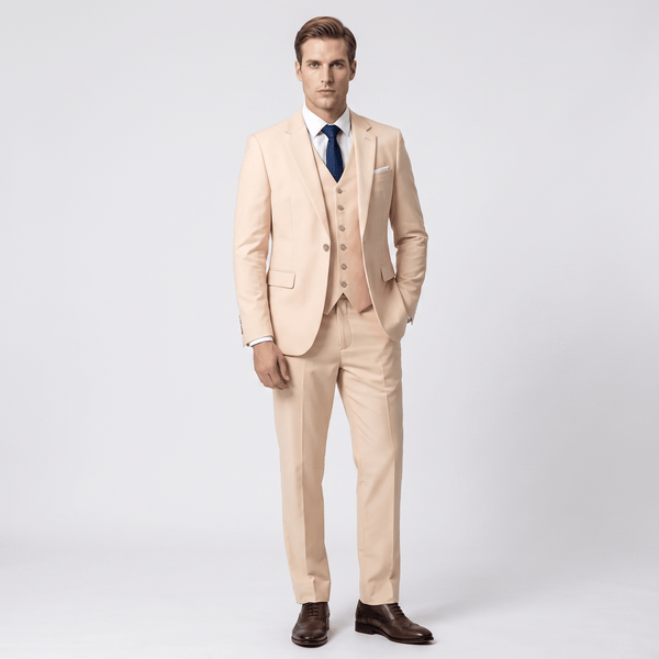 Tiavllya Tiavllya Formal 3 Pieces Men's Suit Flat Notch Lapel Tuxedos (Blazer+vest+Pants)