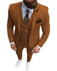 Tiavllya Tiavllya Formal 3 Pieces Mens Suit Flat Notch Lapel Tuxedos (Blazer+vest+Pants)