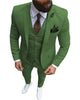 Tiavllya Tiavllya Formal 3 Pieces Mens Suit Flat Notch Lapel Tuxedos (Blazer+vest+Pants)