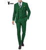 Tiavllya Tiavllya Formal 3 Pieces Mens Suit Flat Notch Lapel Tuxedos For Wedding (Blazer+vest+Pants)