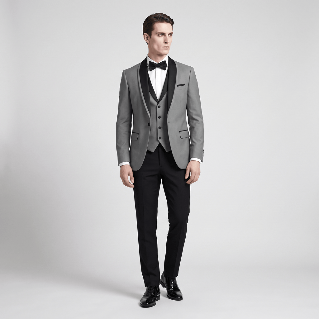 Tiavllya Tiavllya Formal 3 Pieces Mens Suit Flat Shawl Lapel Tuxedos (Blazer+vest+Pants)