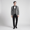 Tiavllya Tiavllya Formal 3 Pieces Mens Suit Flat Shawl Lapel Tuxedos (Blazer+vest+Pants)
