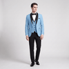 Tiavllya Tiavllya Formal 3 Pieces Mens Suit Flat Shawl Lapel Tuxedos (Blazer+vest+Pants)