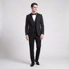 Tiavllya Tiavllya Formal 3 Pieces Mens Suit Flat Shawl Lapel Tuxedos (Blazer+vest+Pants)