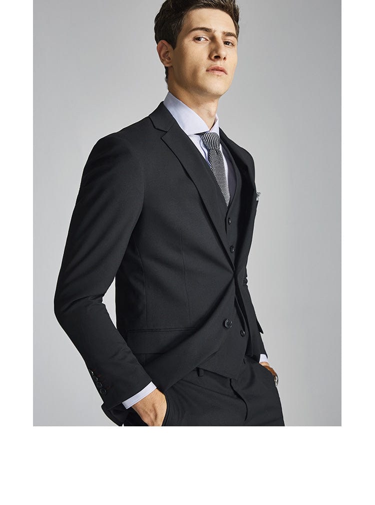 Tiavllya Tiavllya Formal Men's 3 Pieces Mens Suit Notch Lapel Flat Tuxedos (Blazer+vest+Pants)