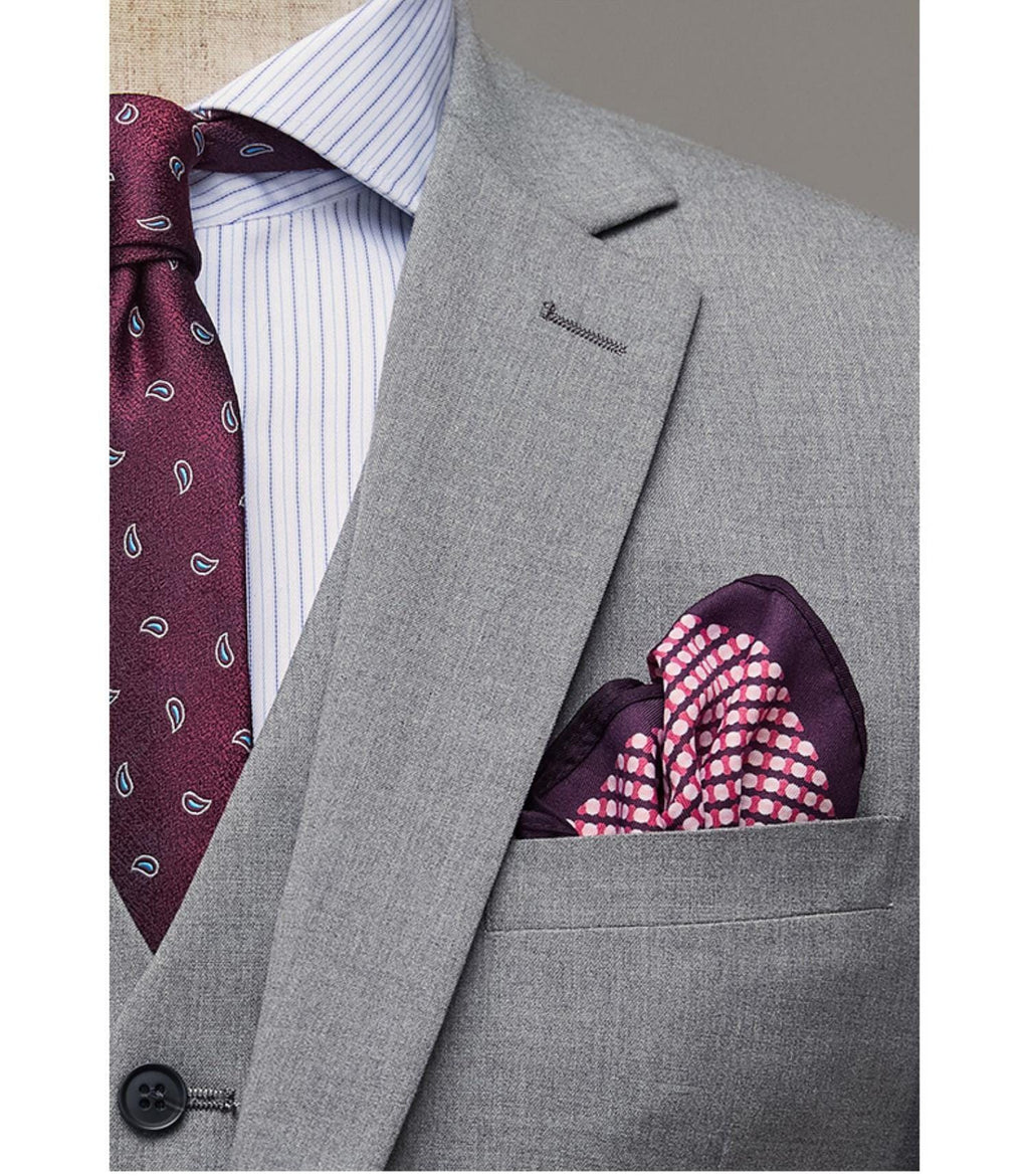 Tiavllya Tiavllya Formal Men's 3 Pieces Mens Suit Notch Lapel Flat Tuxedos (Blazer+vest+Pants)