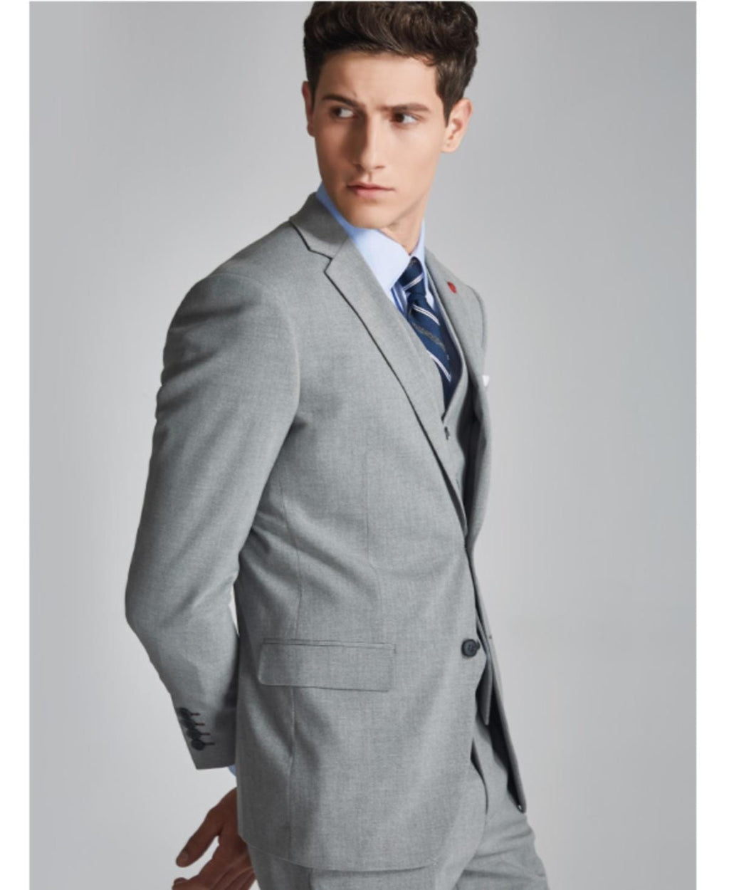 Tiavllya Tiavllya Formal Men's 3 Pieces Mens Suit Notch Lapel Flat Tuxedos (Blazer+vest+Pants)