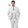 Tiavllya Tiavllya Formal Men's 3 Pieces Mens Suit Notch Lapel Linen For Wedding (Blazer+vest+Pants)