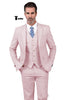 Tiavllya Tiavllya Formal Men's 3 Pieces Mens Suit Notch Lapel Linen For Wedding (Blazer+vest+Pants)