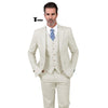 Tiavllya Tiavllya Formal Men's 3 Pieces Mens Suit Notch Lapel Linen For Wedding (Blazer+vest+Pants)