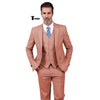 Tiavllya Tiavllya Formal Men's 3 Pieces Mens Suit Notch Lapel Linen For Wedding (Blazer+vest+Pants)