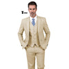 Tiavllya Tiavllya Formal Men's 3 Pieces Mens Suit Notch Lapel Linen For Wedding (Blazer+vest+Pants)