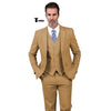 Tiavllya Tiavllya Formal Men's 3 Pieces Mens Suit Notch Lapel Linen For Wedding (Blazer+vest+Pants)