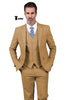 Tiavllya Tiavllya Formal Men's 3 Pieces Mens Suit Notch Lapel Linen For Wedding (Blazer+vest+Pants)
