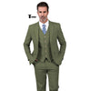 Tiavllya Tiavllya Formal Men's 3 Pieces Mens Suit Notch Lapel Linen For Wedding (Blazer+vest+Pants)
