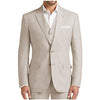 Tiavllya Tiavllya Formal Men's 3 Pieces Mens Suit Notch Lapel Linen For Wedding (Blazer+vest+Pants)