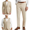 Tiavllya Tiavllya Formal Men's 3 Pieces Mens Suit Notch Lapel Linen For Wedding (Blazer+vest+Pants)