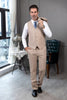 Tiavllya Tiavllya Formal Men's 3 Pieces Mens Suit Notch Lapel Linen For Wedding (Blazer+vest+Pants)