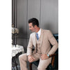 Tiavllya Tiavllya Formal Men's 3 Pieces Mens Suit Notch Lapel Linen For Wedding (Blazer+vest+Pants)