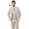 Tiavllya Tiavllya Formal Men's 3 Pieces Mens Suit Notch Lapel Linen For Wedding (Blazer+vest+Pants)