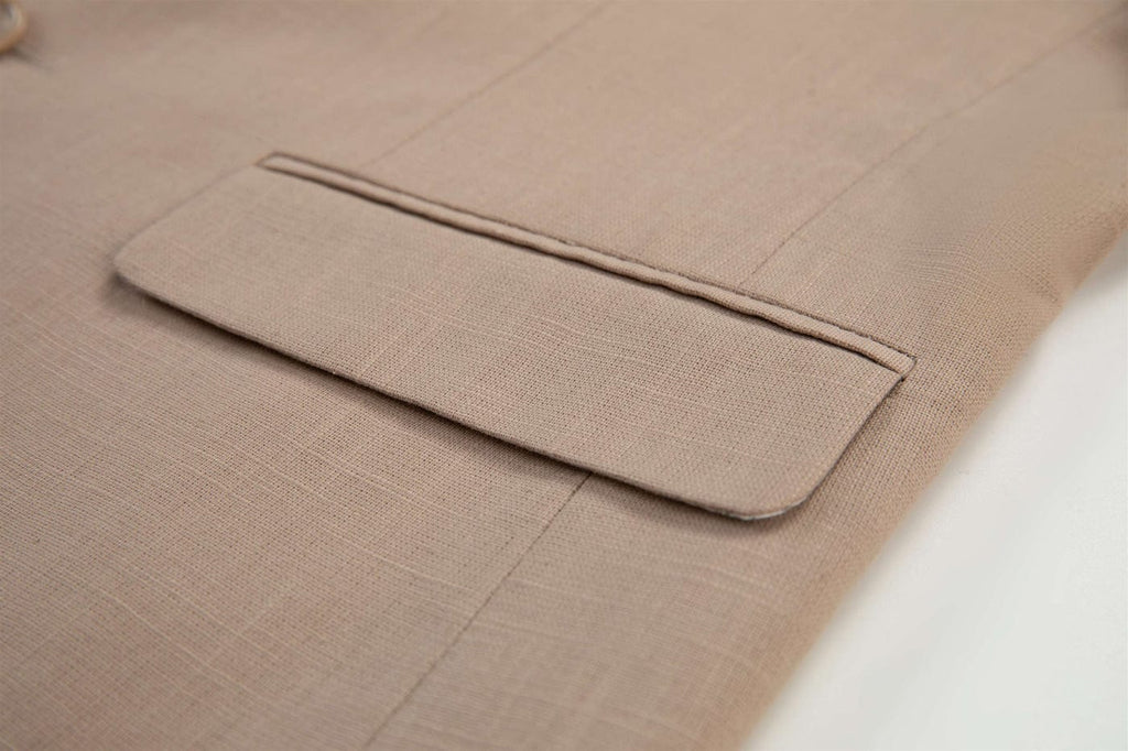 Tiavllya Tiavllya Formal Men's 3 Pieces Mens Suit Notch Lapel Linen For Wedding (Blazer+vest+Pants)