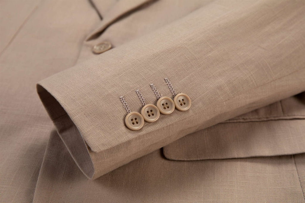 Tiavllya Tiavllya Formal Men's 3 Pieces Mens Suit Notch Lapel Linen For Wedding (Blazer+vest+Pants)