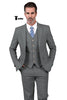 Tiavllya Tiavllya Formal Men's 3 Pieces Mens Suit Notch Lapel Linen For Wedding (Blazer+vest+Pants)