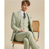 Tiavllya Tiavllya Formal Men's 3 Pieces Mens Suit Notch Lapel Striped Tuxedos (Blazer+Vest+Pants)