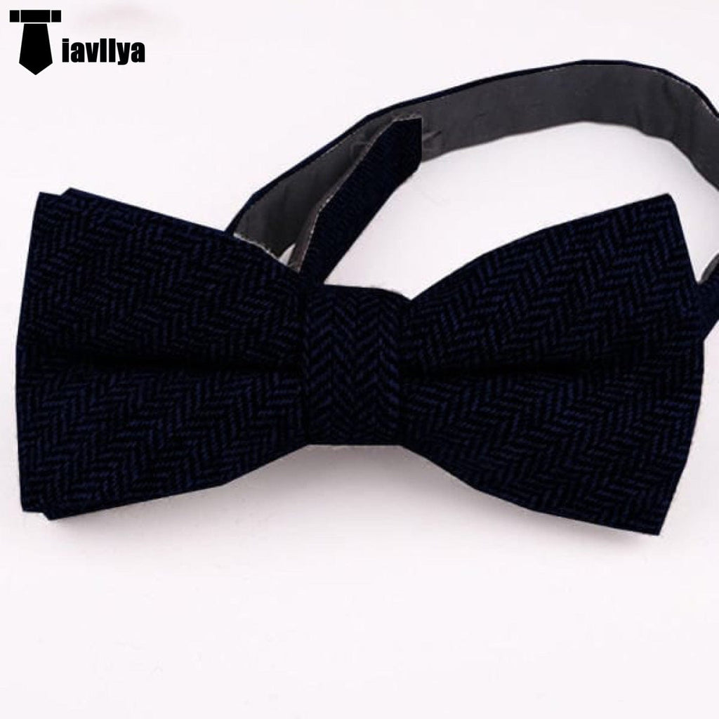 Tiavllya Tiavllya Formal Men's Classic Design Herringbone Bow Tie