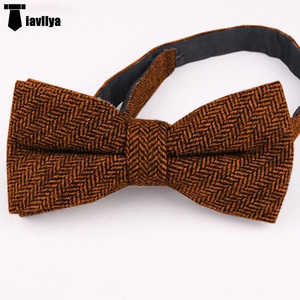 Tiavllya Tiavllya Formal Men's Classic Design Herringbone Bow Tie
