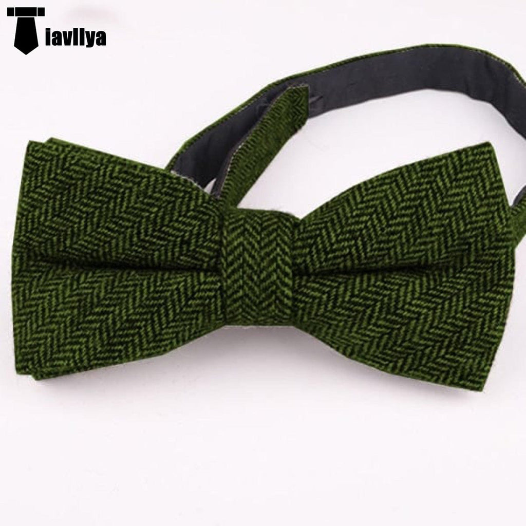 Tiavllya Tiavllya Formal Men's Classic Design Herringbone Bow Tie