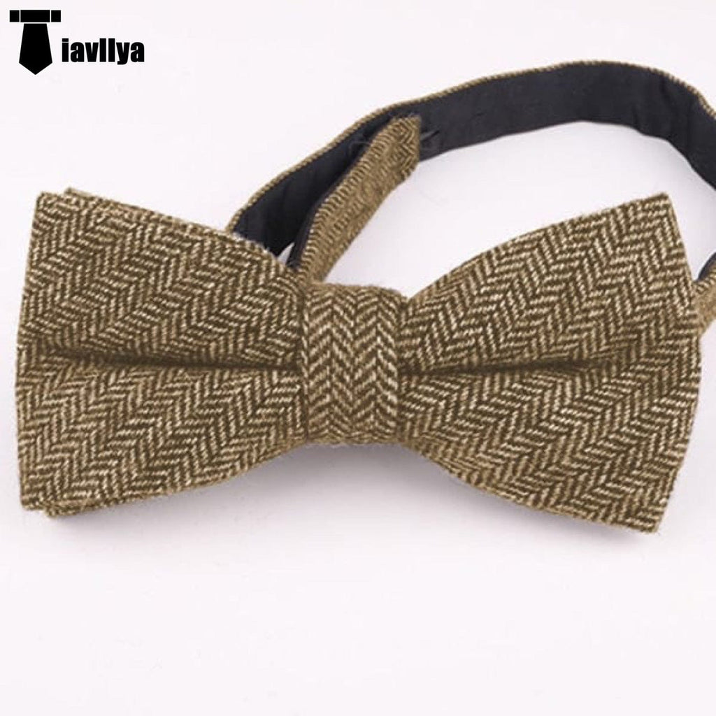 Tiavllya Tiavllya Formal Men's Classic Design Herringbone Bow Tie