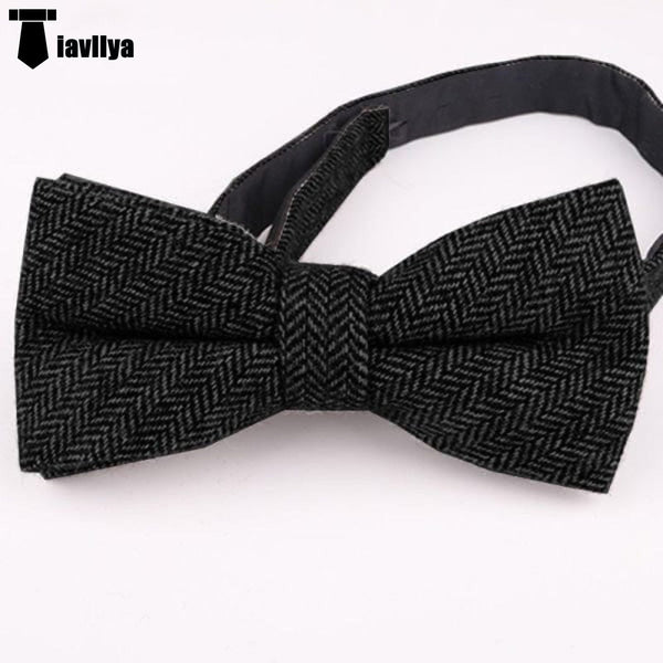Tiavllya Tiavllya Formal Men's Classic Design Herringbone Bow Tie