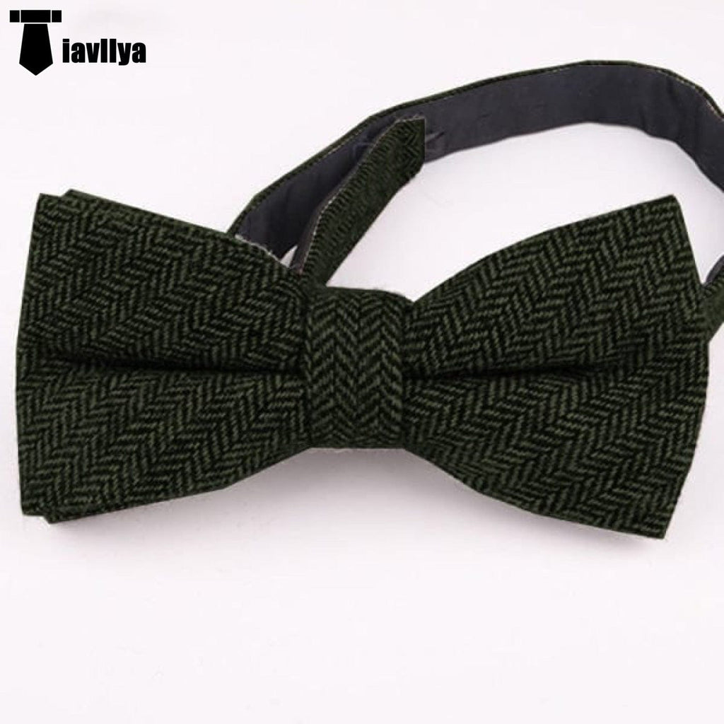Tiavllya Tiavllya Formal Men's Classic Design Herringbone Bow Tie