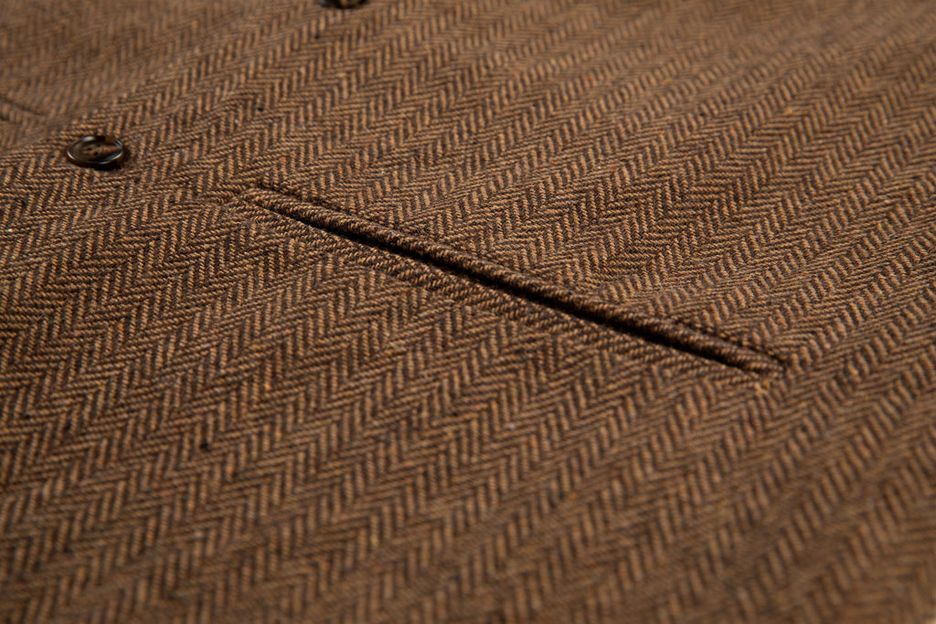 Tiavllya Tiavllya Formal Men's Slim Fit herringbone Stand Collar Waistcoat