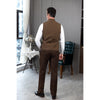 Tiavllya Tiavllya Formal Men's Slim Fit herringbone Stand Collar Waistcoat