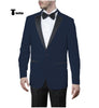 Tiavllya Tiavllya Formal Men's Slim Fit Peak Lapel Flat Blazer