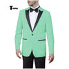 Tiavllya Tiavllya Formal Men's Slim Fit Peak Lapel Flat Blazer