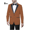 Tiavllya Tiavllya Formal Men's Slim Fit Peak Lapel Flat Blazer