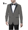 Tiavllya Tiavllya Formal Men's Slim Fit Peak Lapel Flat Blazer