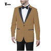 Tiavllya Tiavllya Formal Men's Slim Fit Peak Lapel Flat Blazer