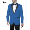 Tiavllya Tiavllya Formal Men's Slim Fit Peak Lapel Flat Blazer