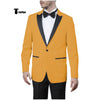 Tiavllya Tiavllya Formal Men's Slim Fit Peak Lapel Flat Blazer