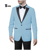 Tiavllya Tiavllya Formal Men's Slim Fit Peak Lapel Flat Blazer