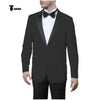 Tiavllya Tiavllya Formal Men's Slim Fit Peak Lapel Flat Blazer